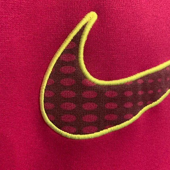 Nike Therma Fit Fleece Hoodie Neon Swoosh Medium - Picture 8 of 12